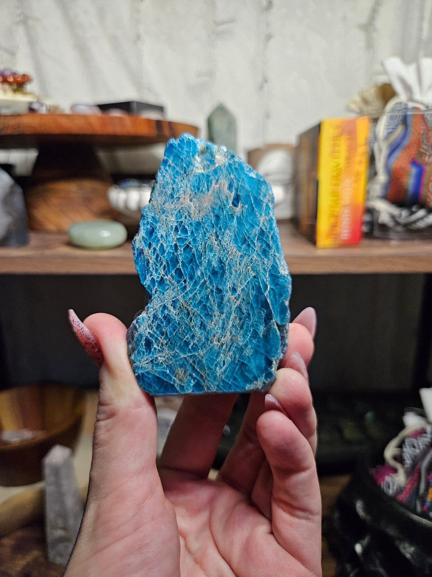 *MUST GO* *DISCOUNTED* Blue Apatite Half-Polished Freeform B