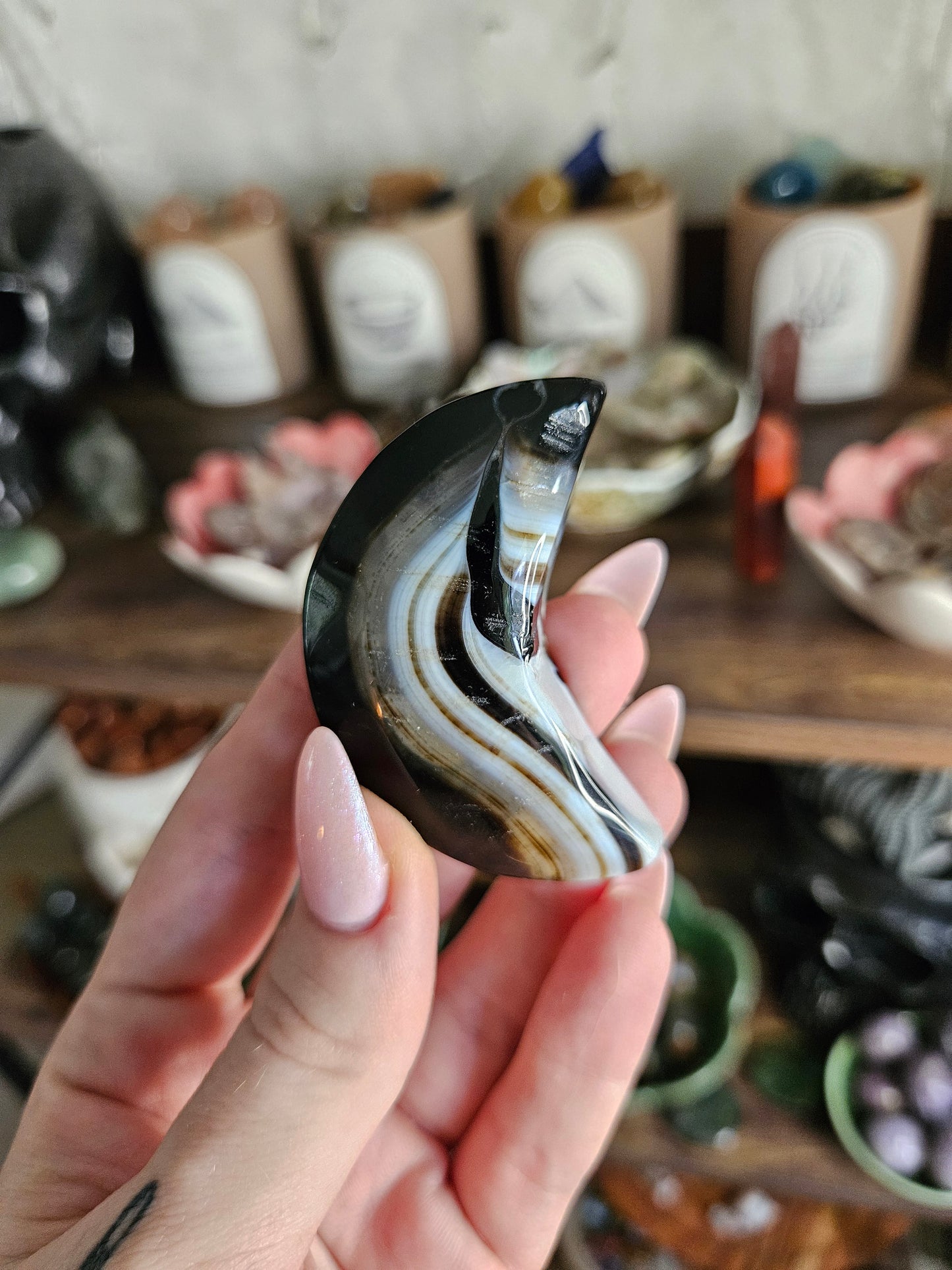 *MUST GO* *DISCOUNTED* Orca Agate Moons