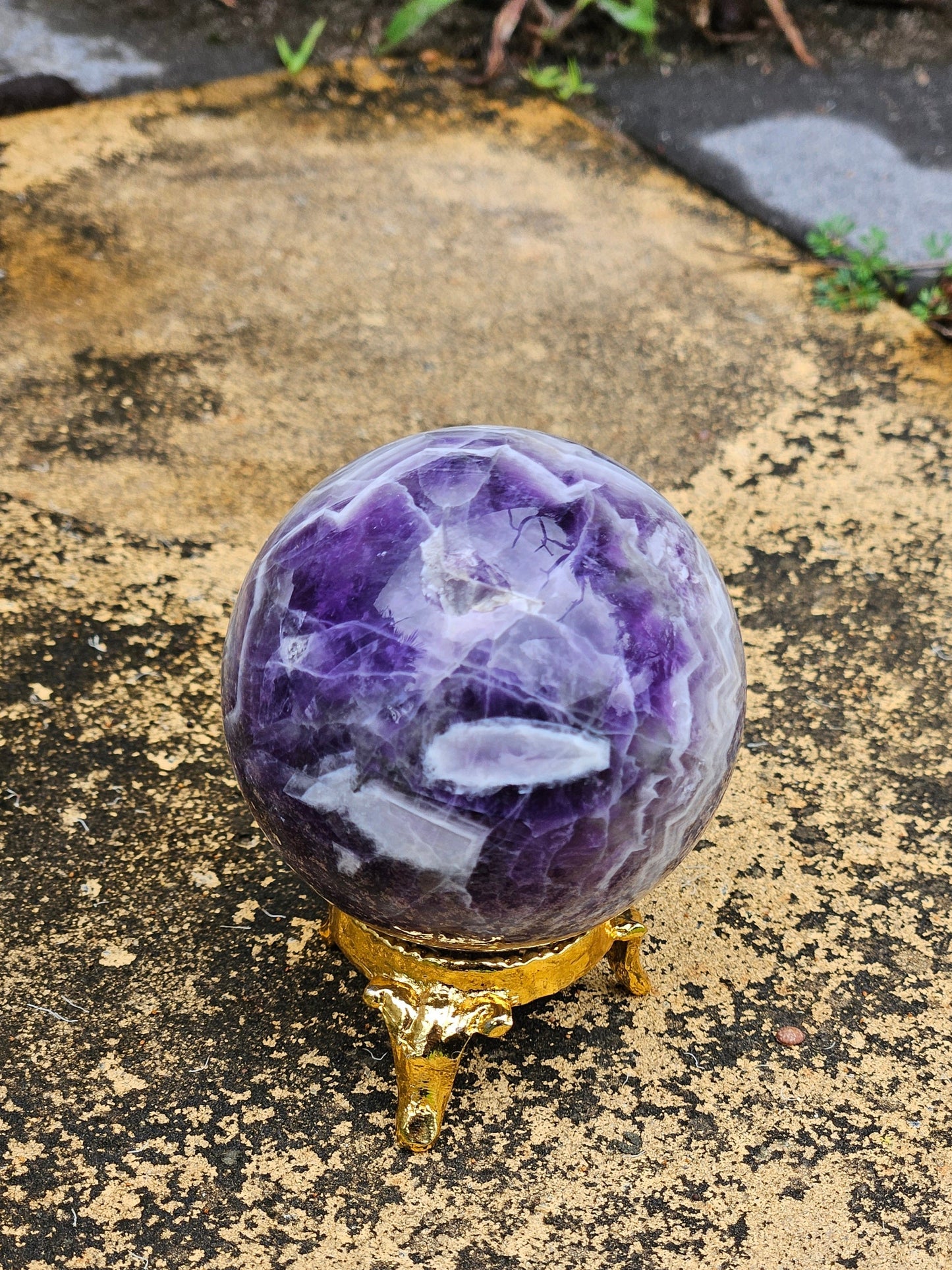 Chevron Amethyst Sphere A