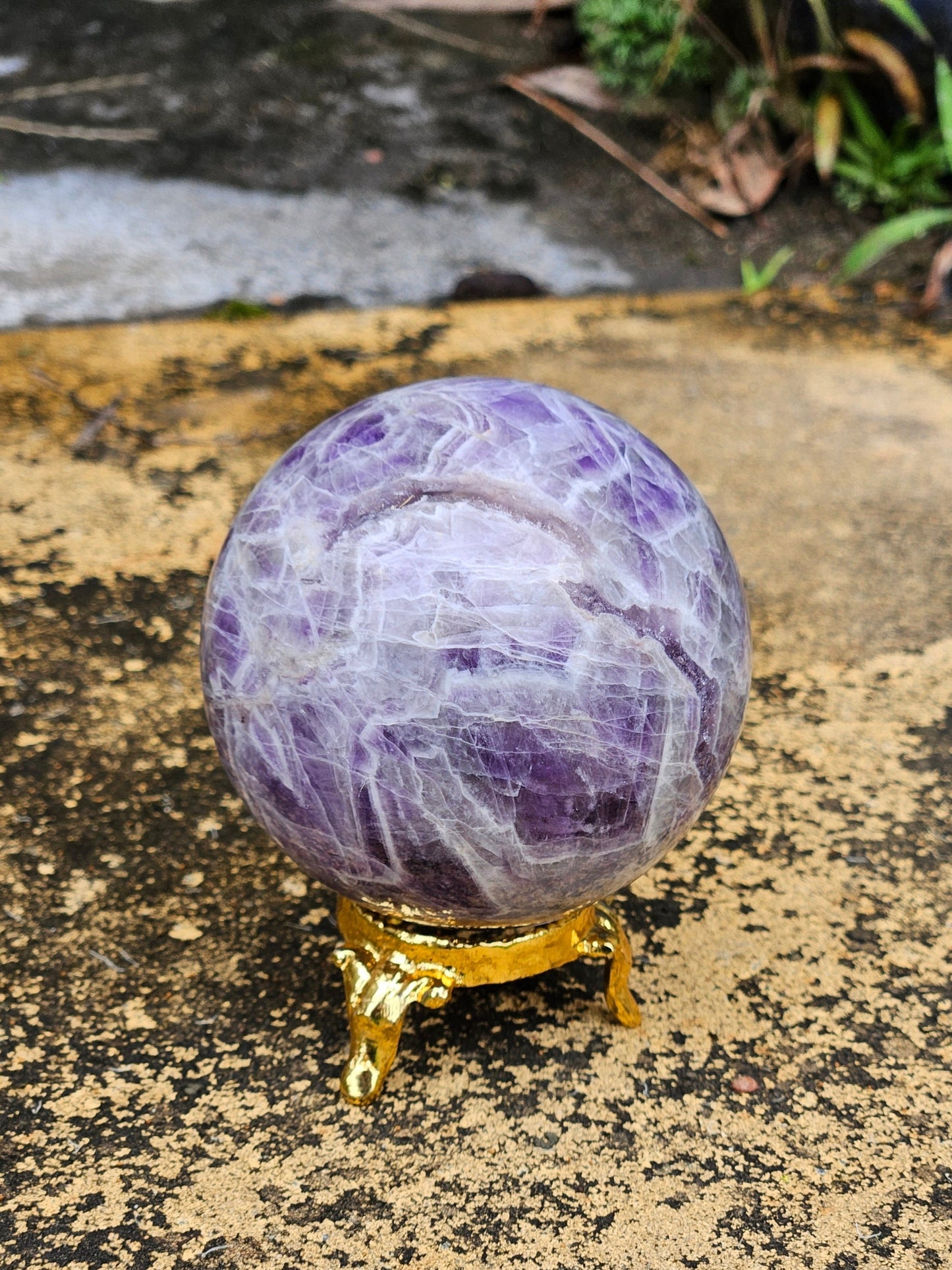 Chevron Amethyst Sphere B