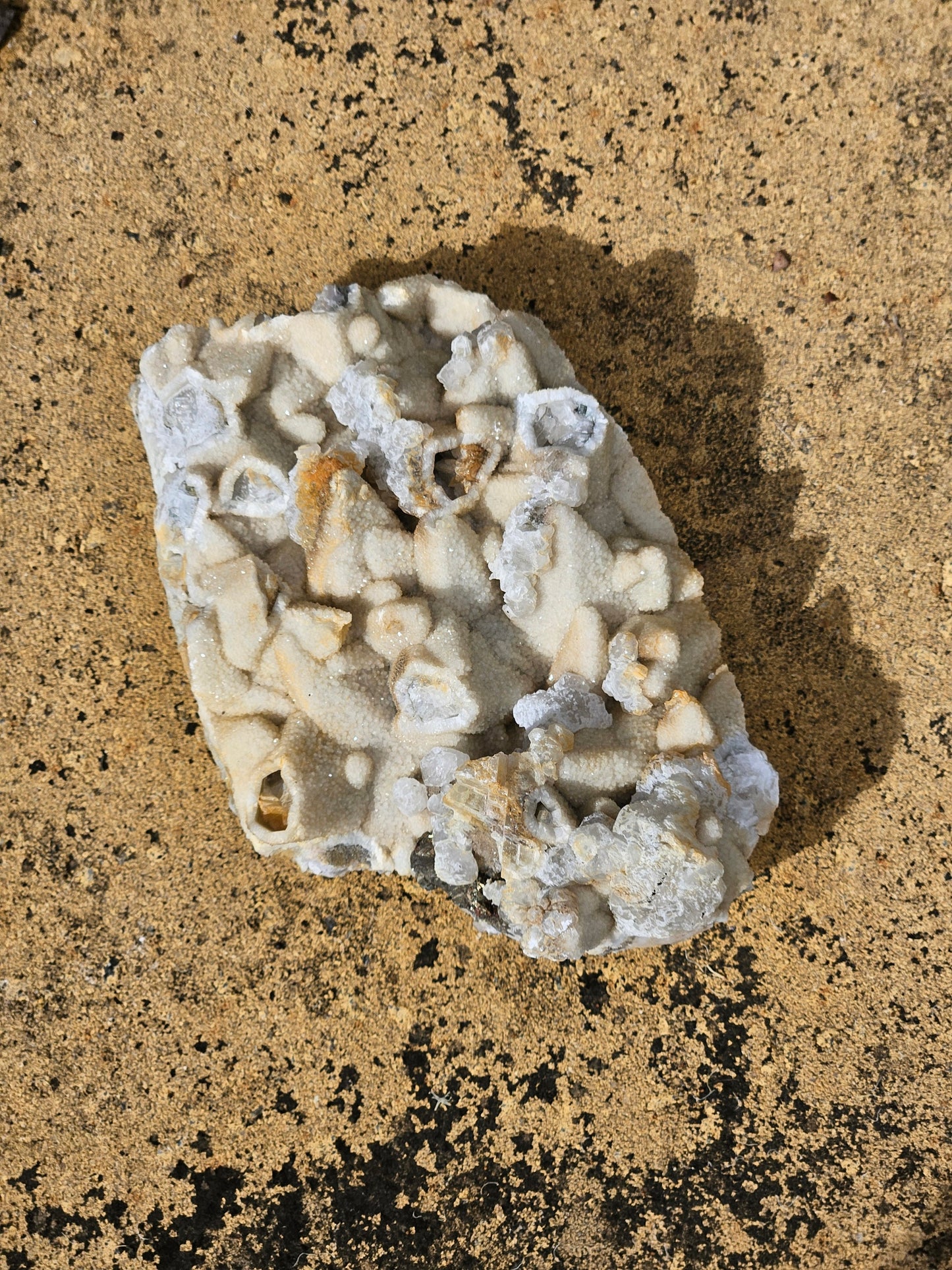 Pyrite on Calcite Specimen A