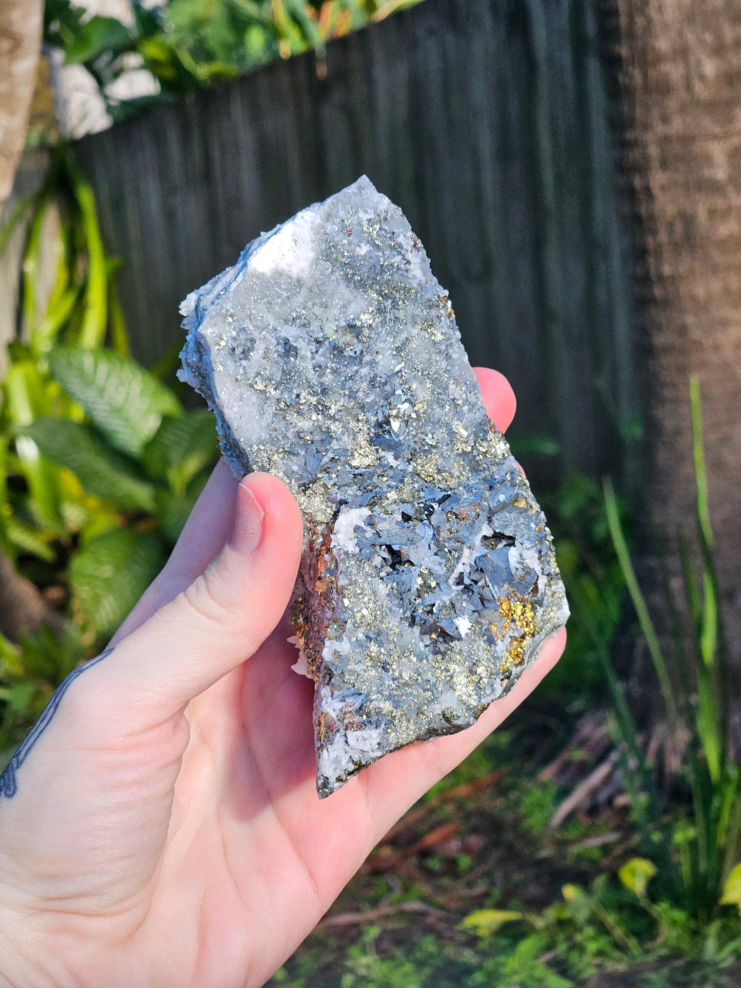 Chalcopyrite on Calcite Specimen B