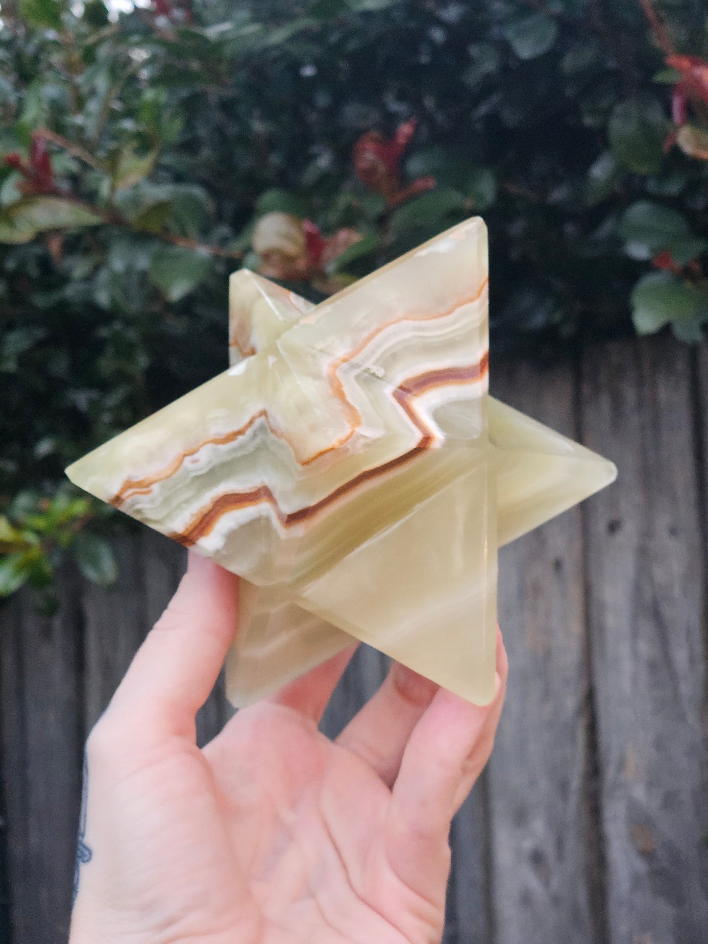 Green Banded Calcite Merkabah B