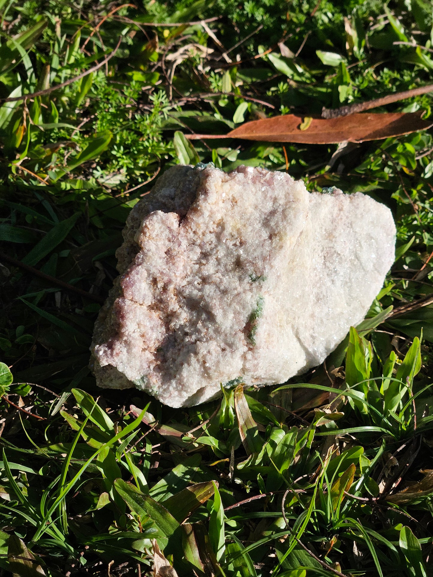 Green Tourmaline with Lepidolite B