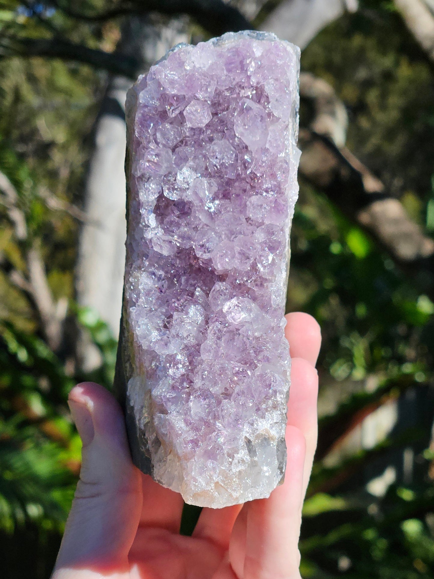 Amethyst Base Cut Cluster C from Brazil