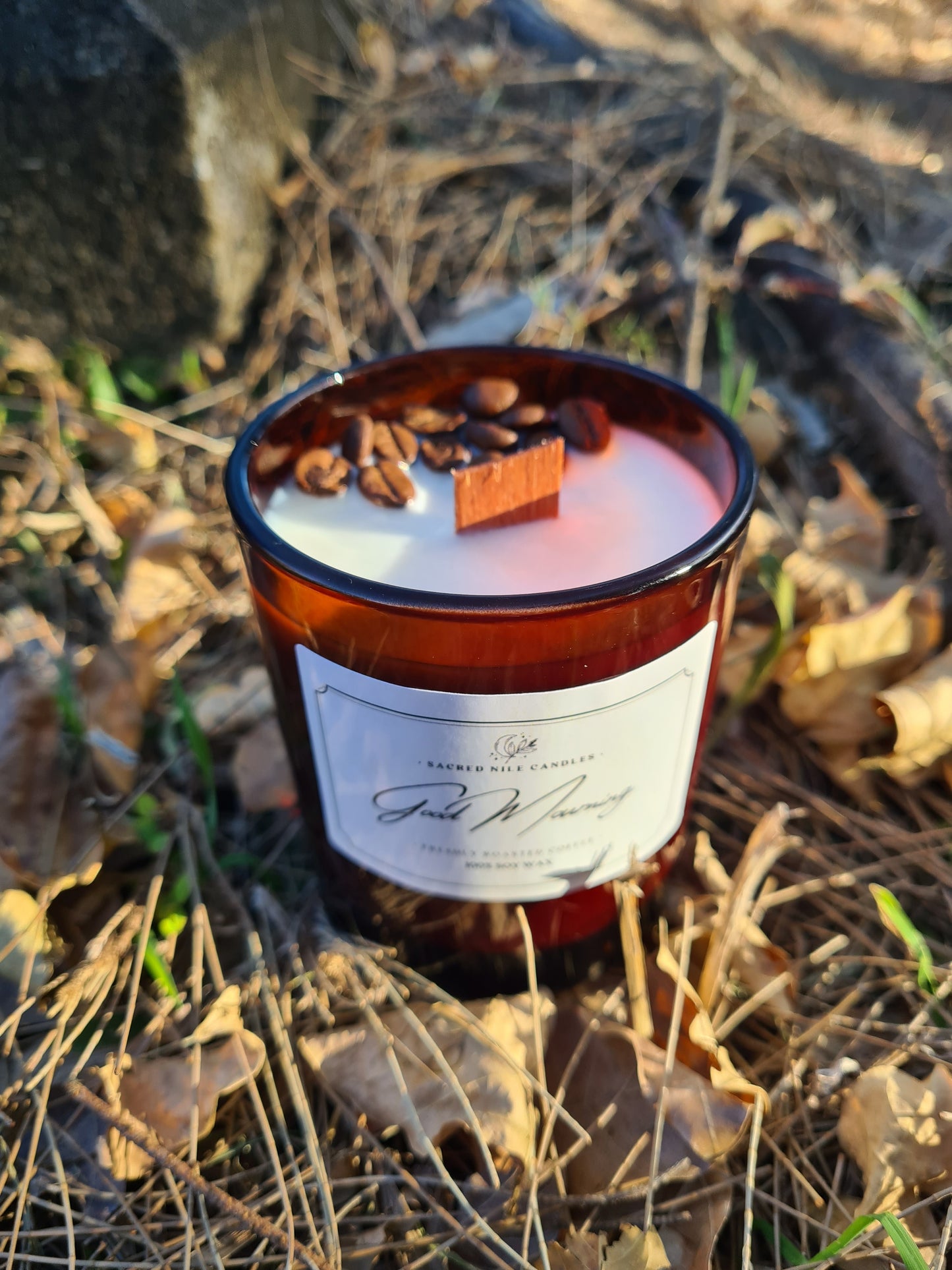 Sacred Nile Candles "Good Mourning" - Espresso
