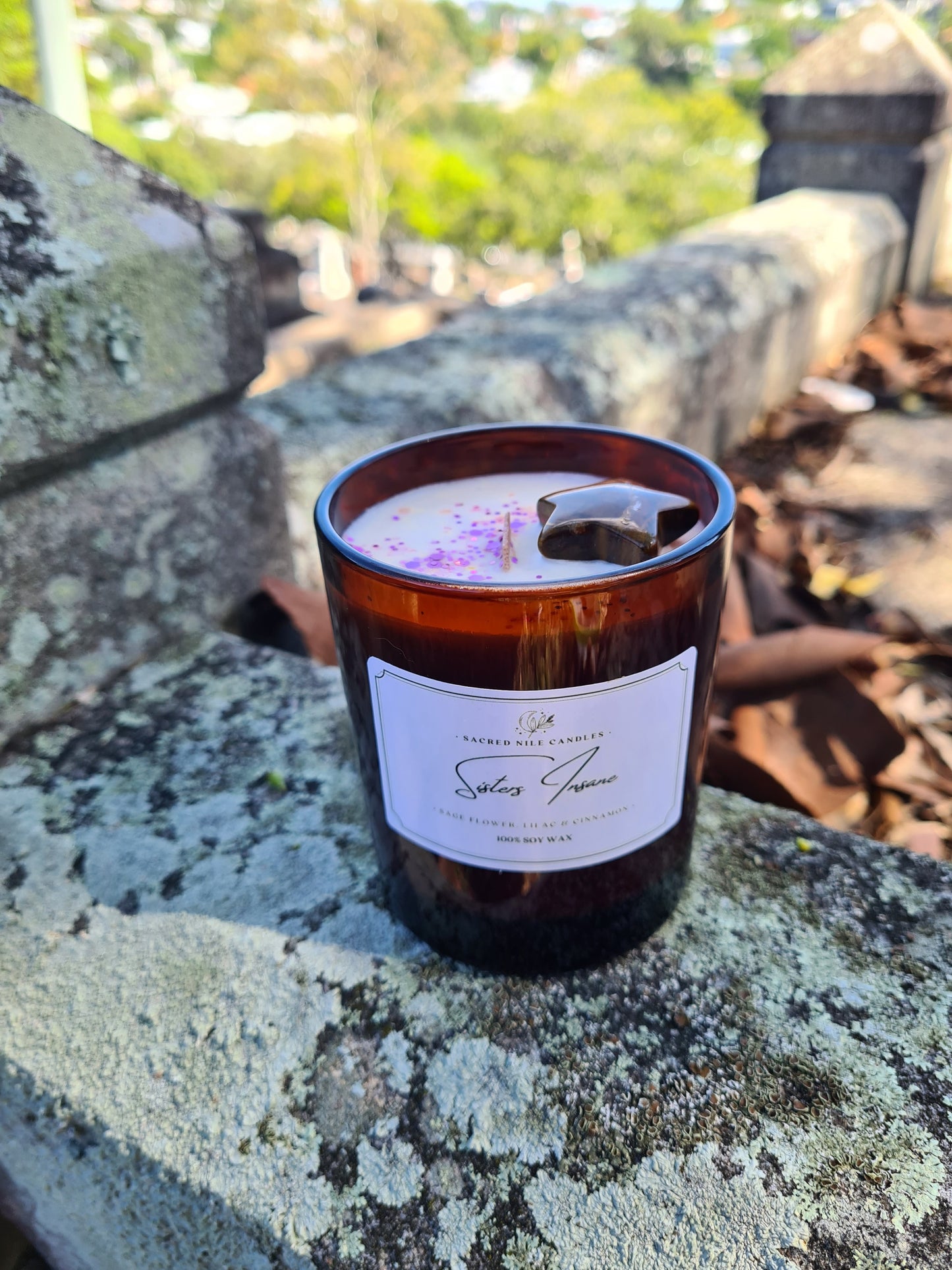 Sacred Nile Candles "Sisters Insane" - Sage Flower