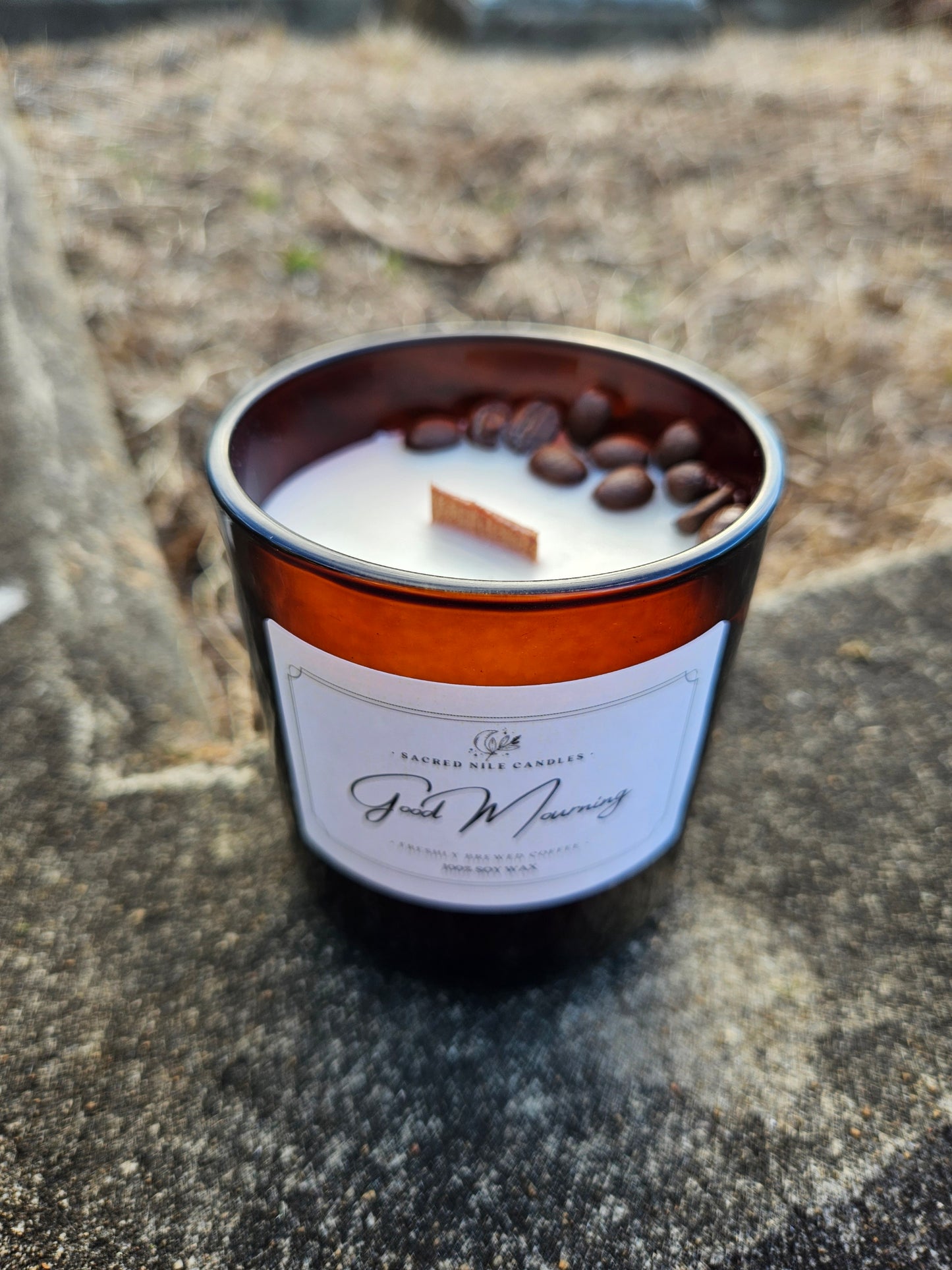 Sacred Nile Candles "Good Mourning" - Espresso