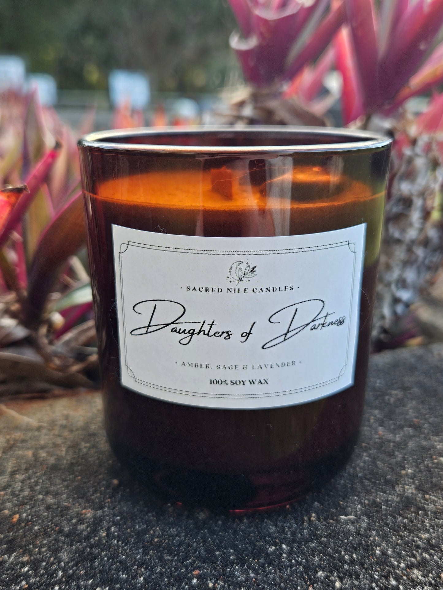 Sacred Nile Candles "Daughters of Darkness" - Amber, Sage and Lavender