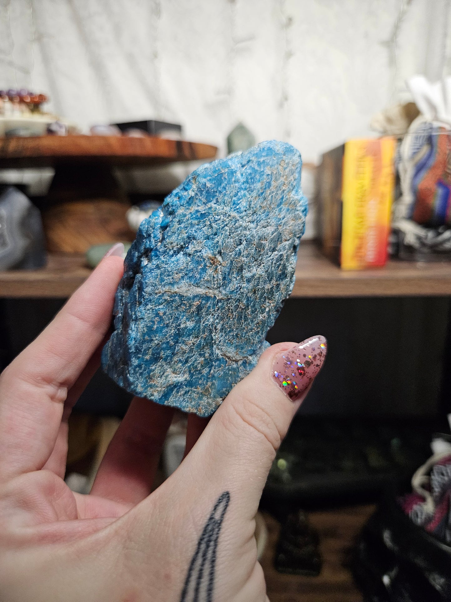 *MUST GO* *DISCOUNTED* Blue Apatite Half-Polished Freeform B