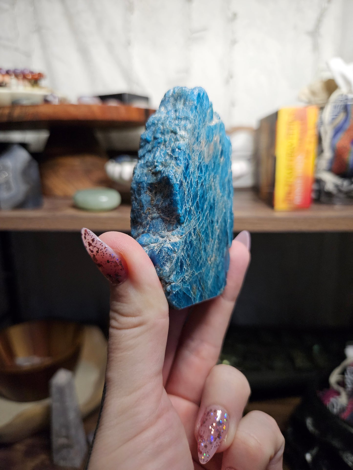 *MUST GO* *DISCOUNTED* Blue Apatite Half-Polished Freeform B