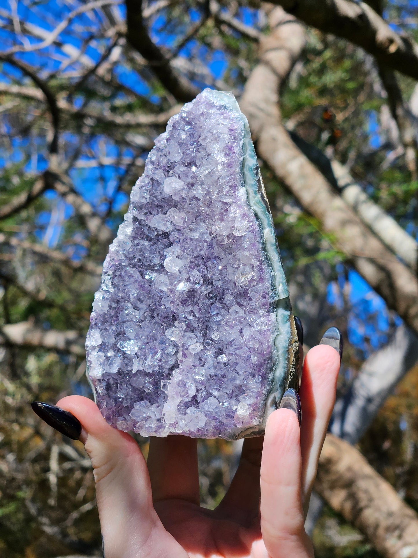 Amethyst Base Cut Cluster A from Brazil
