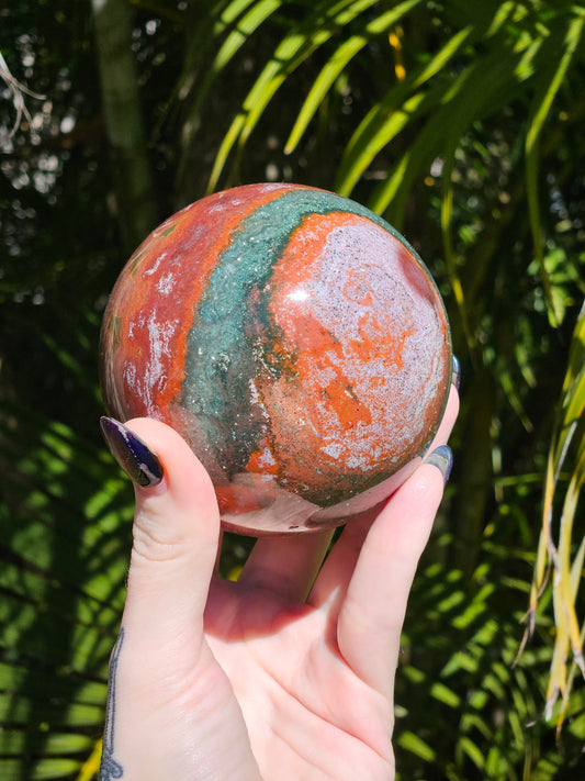 Large Ocean Jasper Sphere A