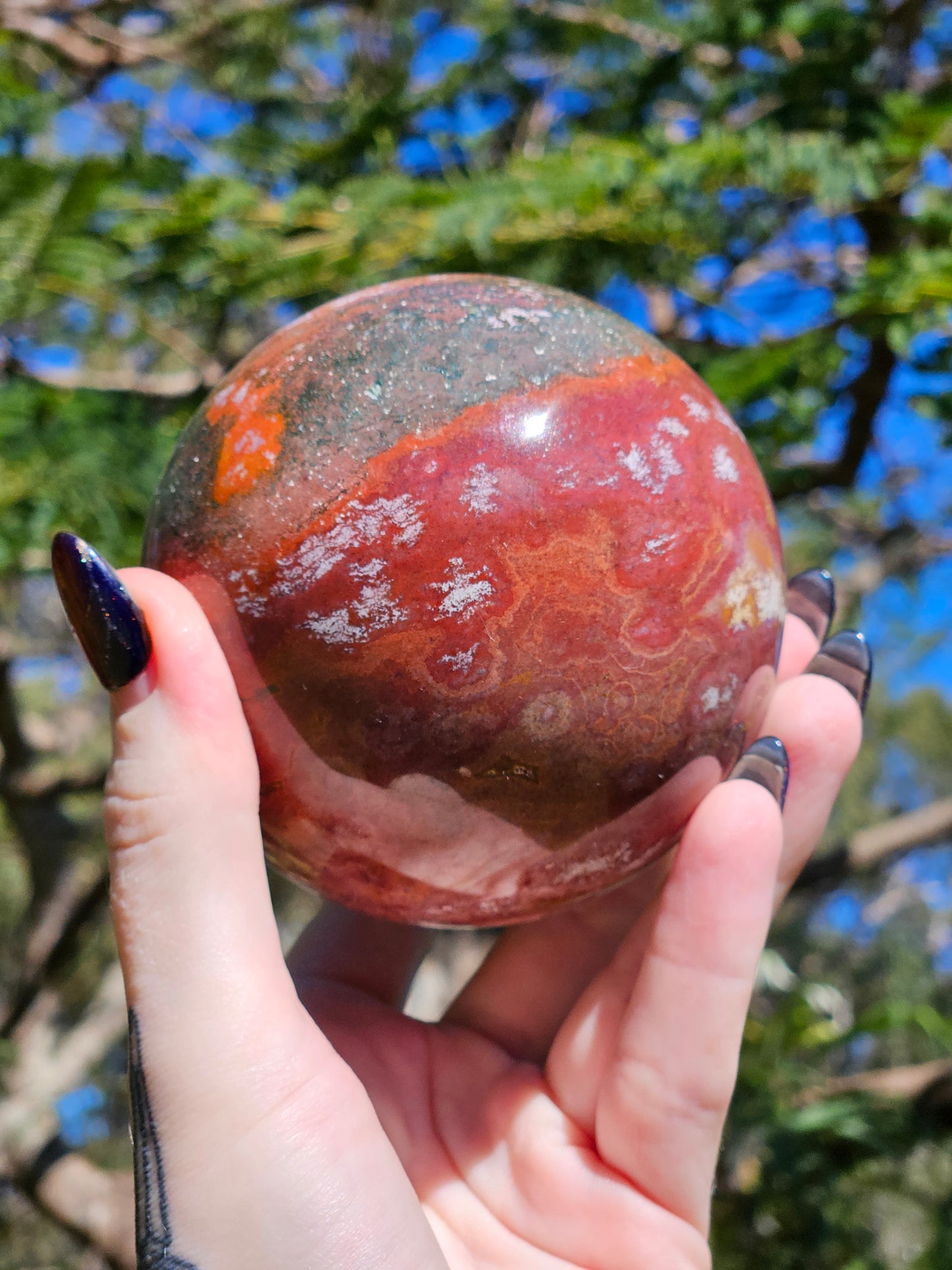 Large Ocean Jasper Sphere A
