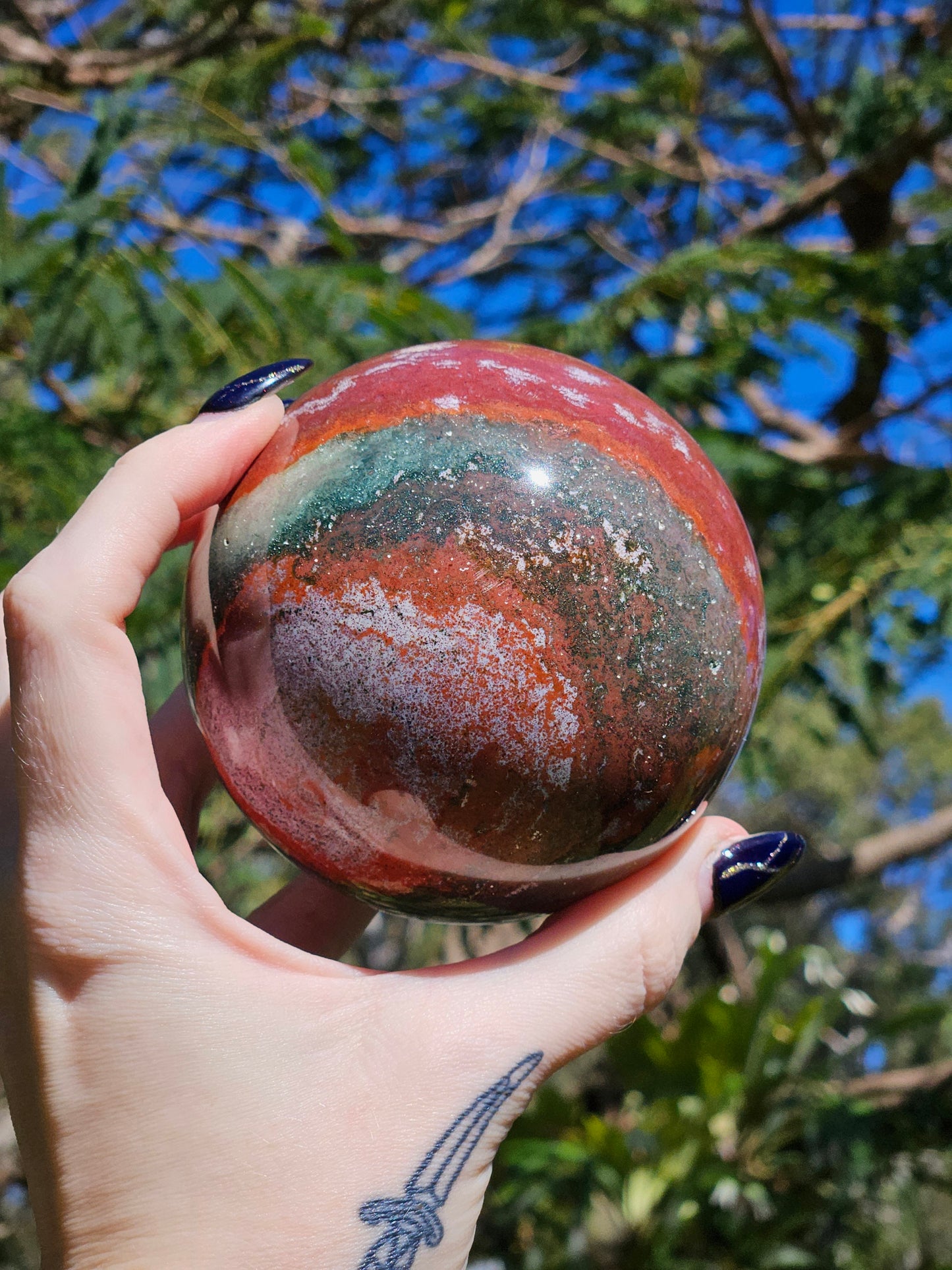 Large Ocean Jasper Sphere A