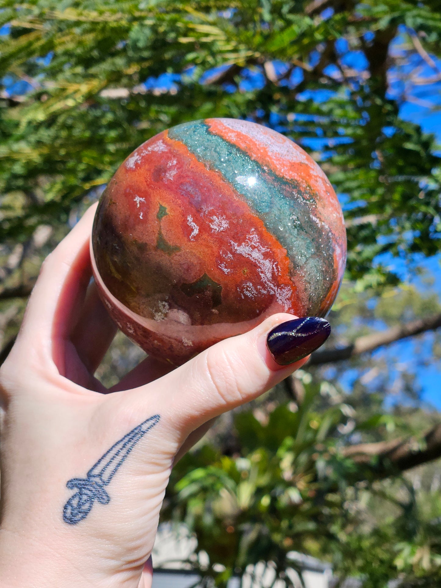 Large Ocean Jasper Sphere A