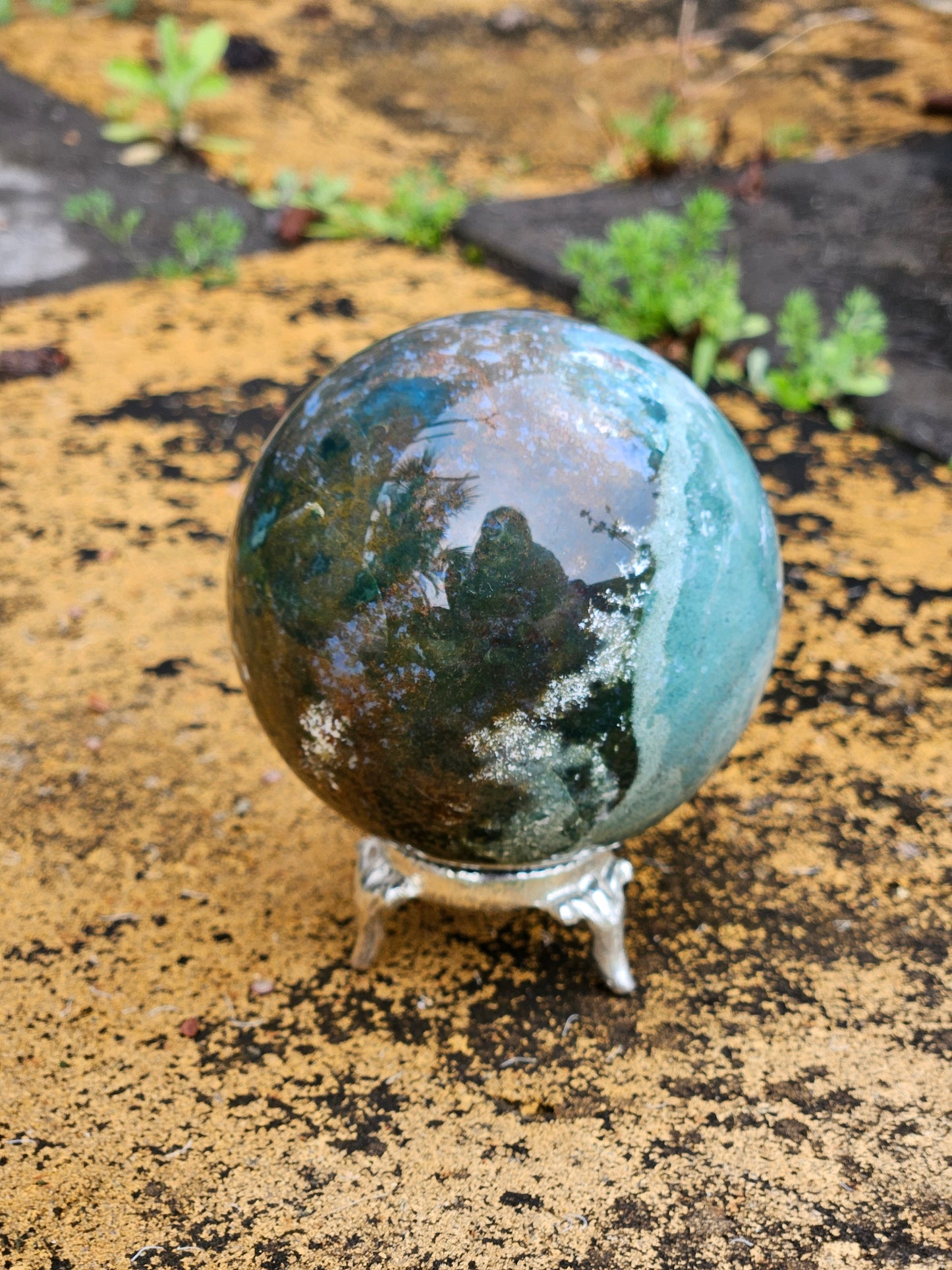 Moss Agate Sphere C