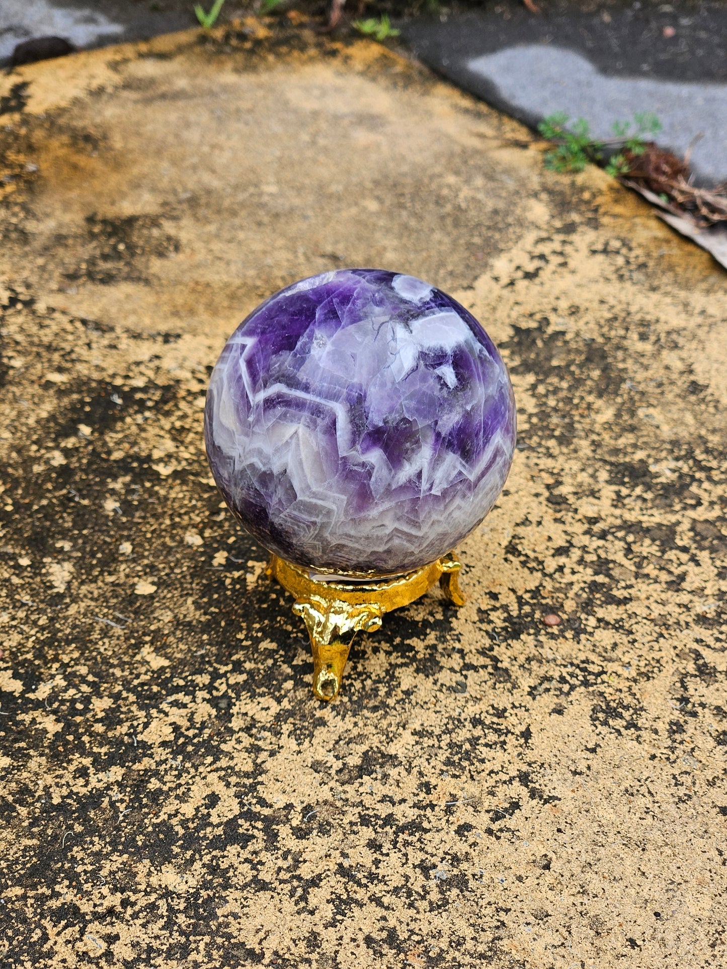 Chevron Amethyst Sphere A