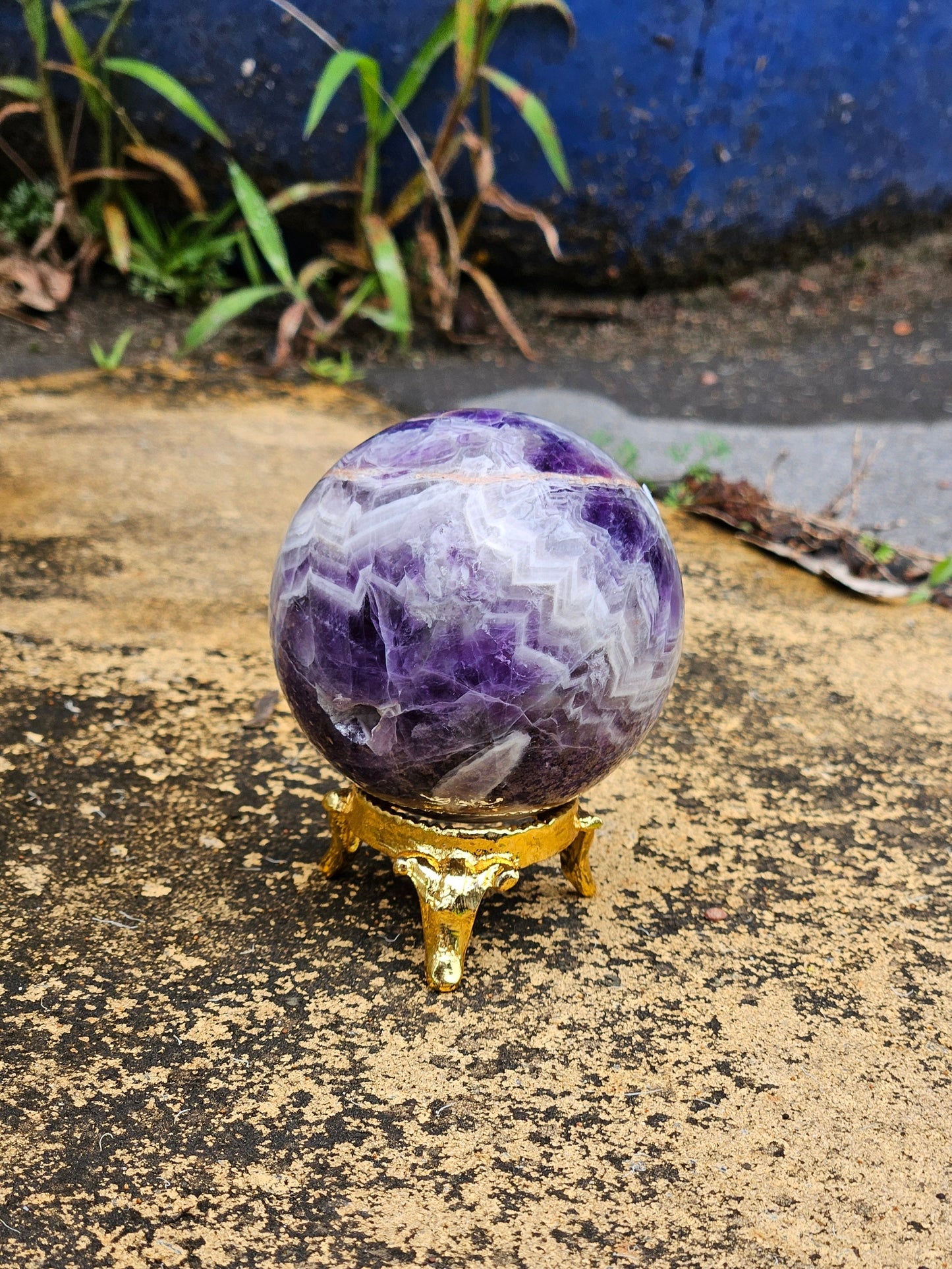 Chevron Amethyst Sphere A