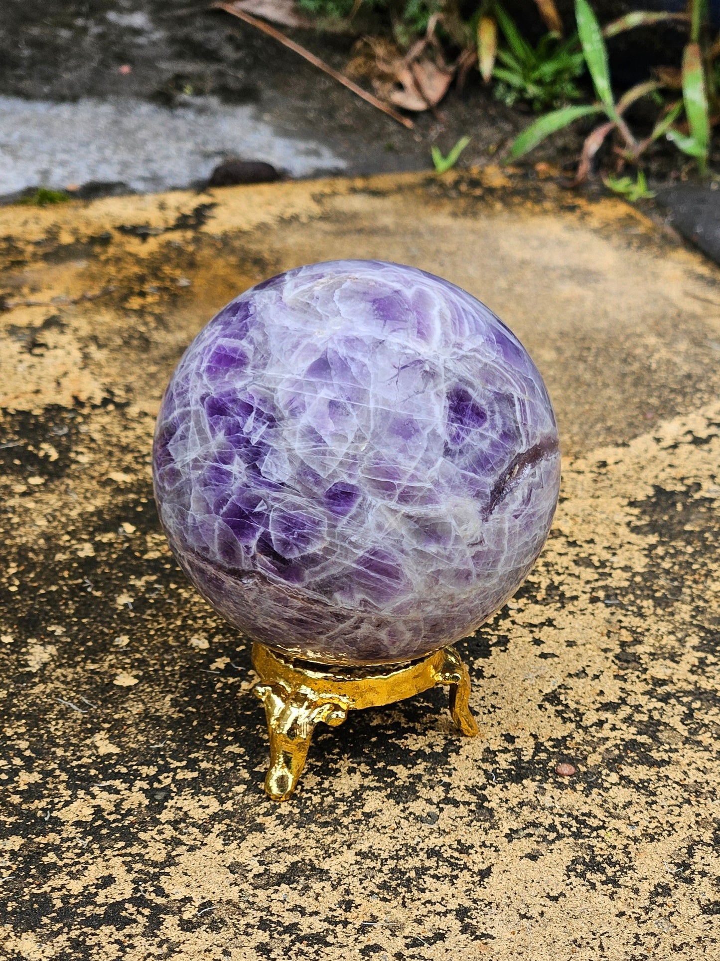 Chevron Amethyst Sphere B