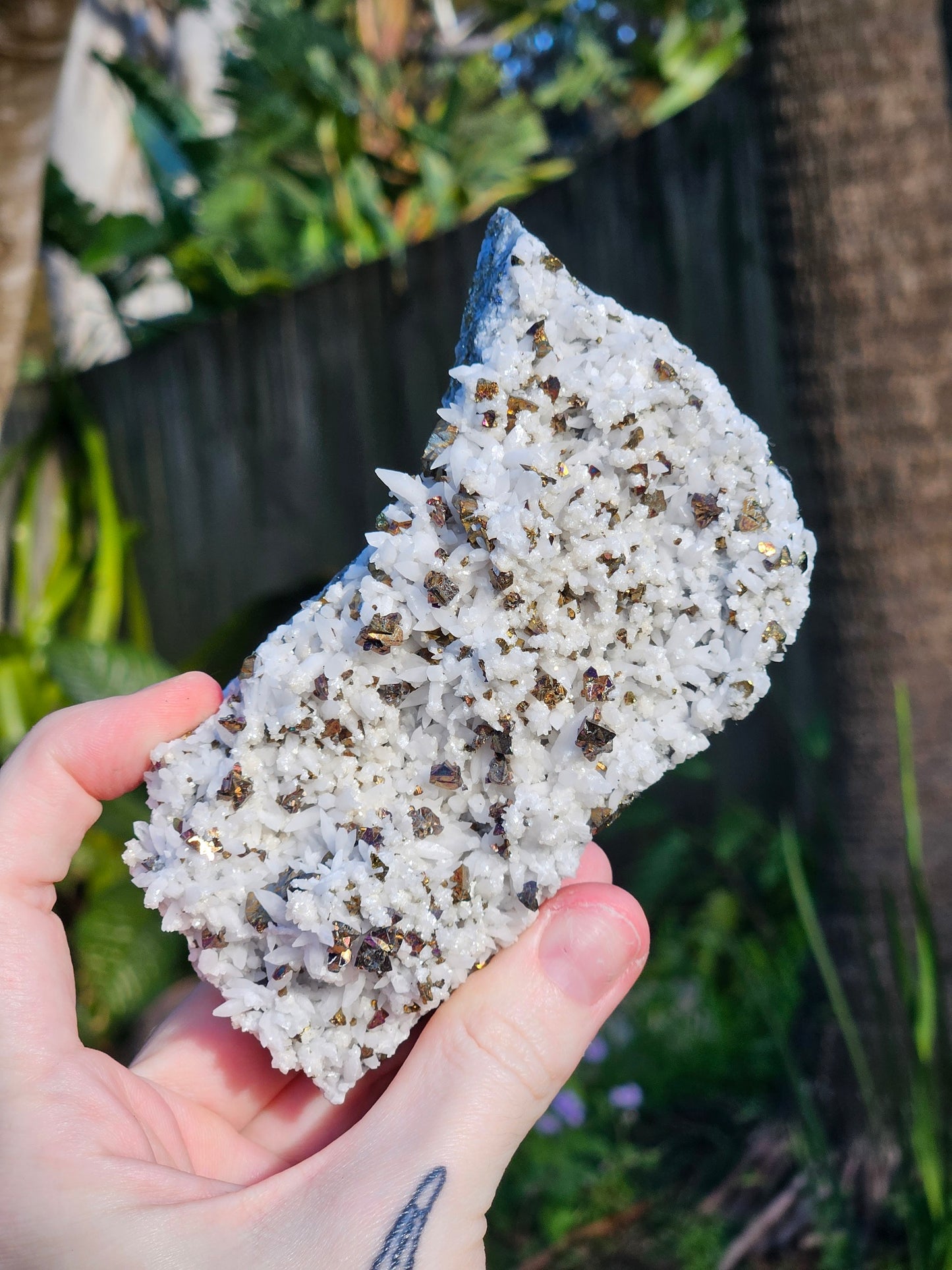 Chalcopyrite on Calcite Specimen B