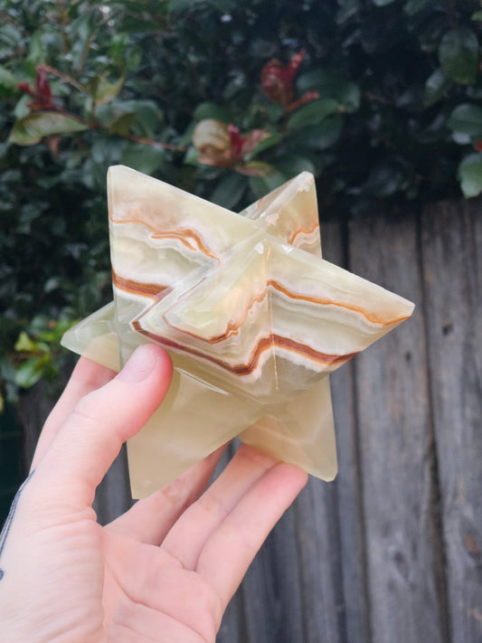 Green Banded Calcite Merkabah B