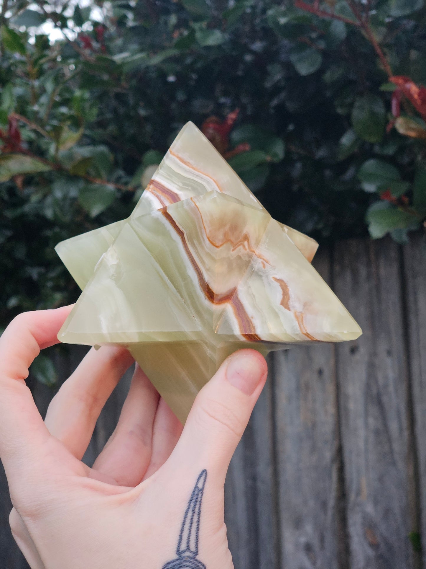 Green Banded Calcite Merkabah B