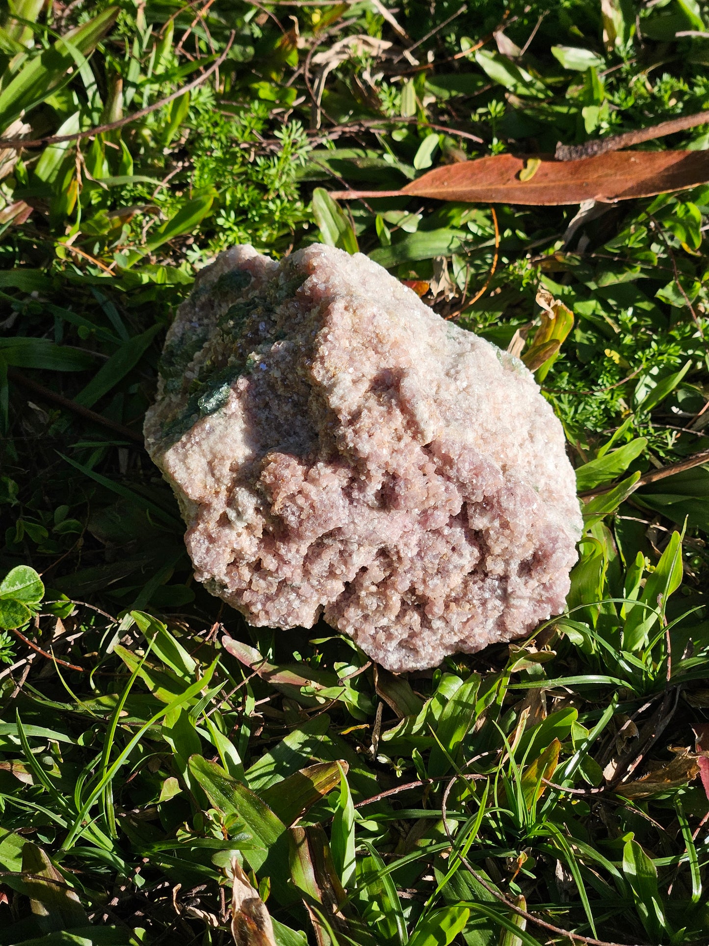 Green Tourmaline with Lepidolite B