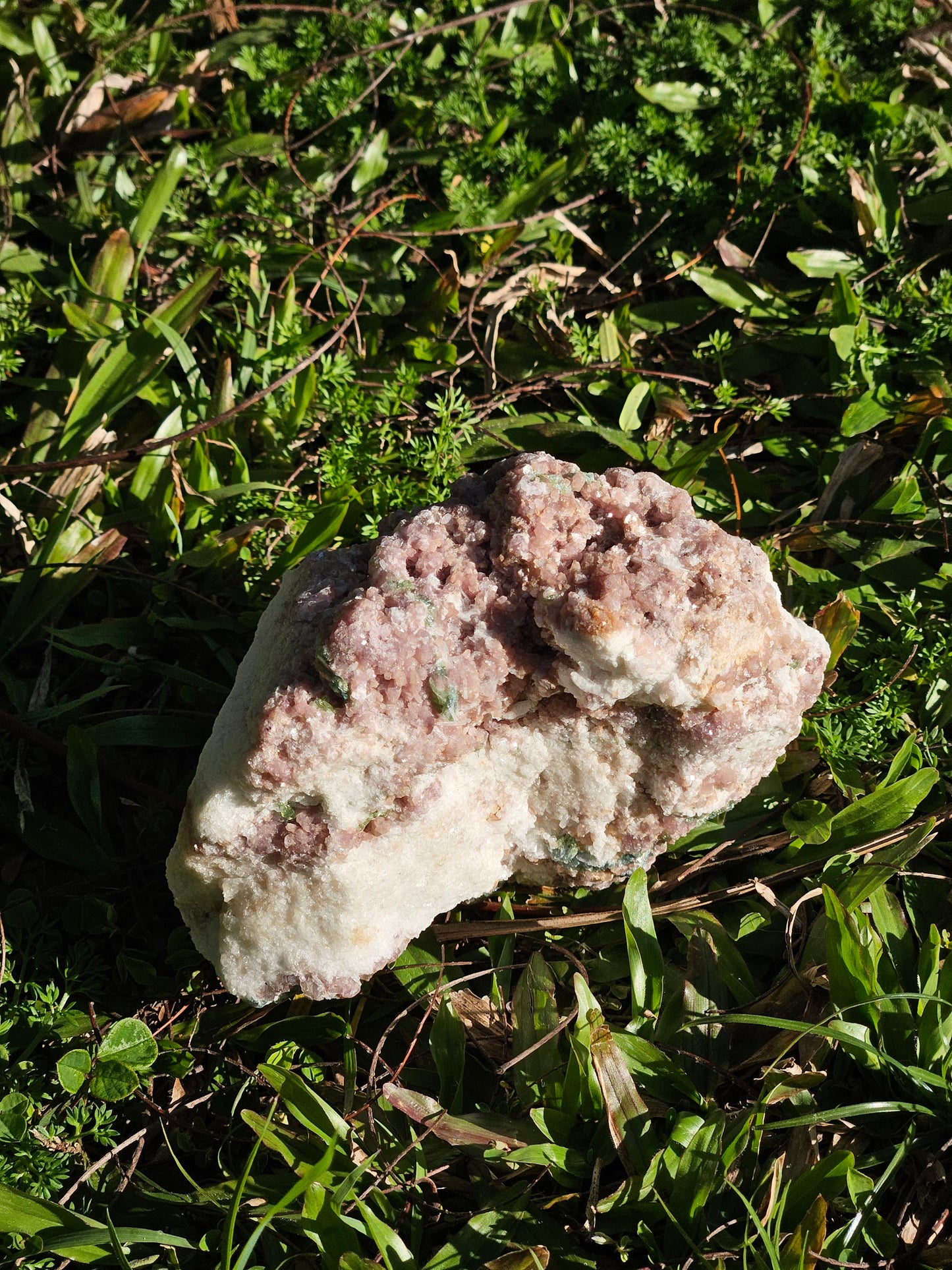 Green Tourmaline with Lepidolite A