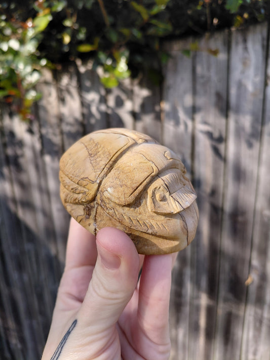 Picture Jasper Scarab Beetles - Large - ☥ Intuitively Chosen ☥