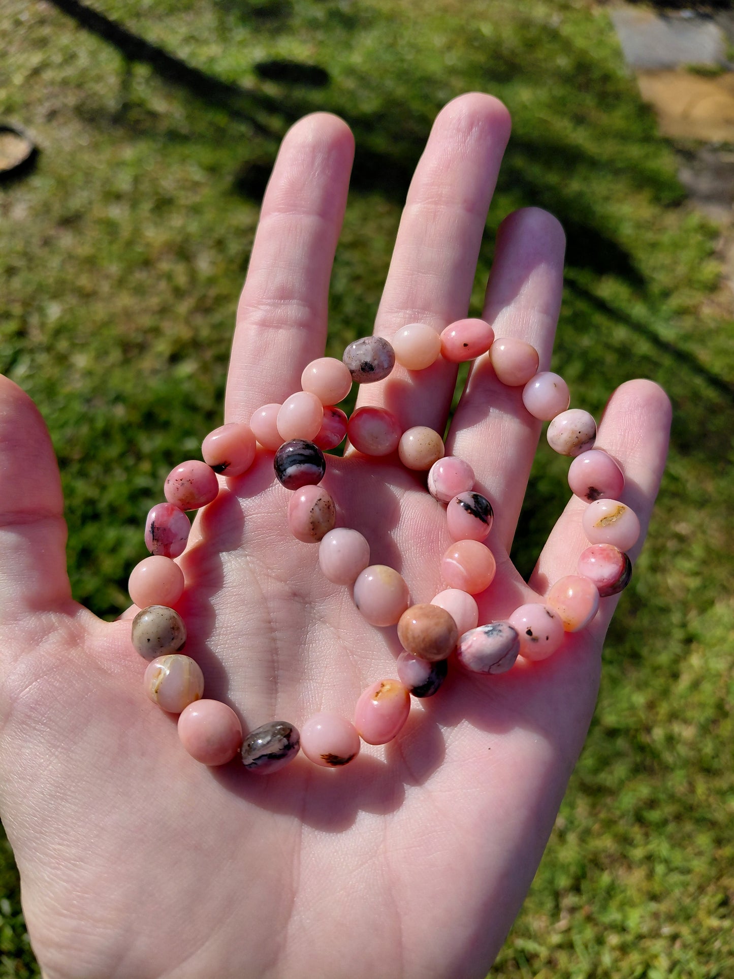Australian Pink Opal Tumbled Bracelets