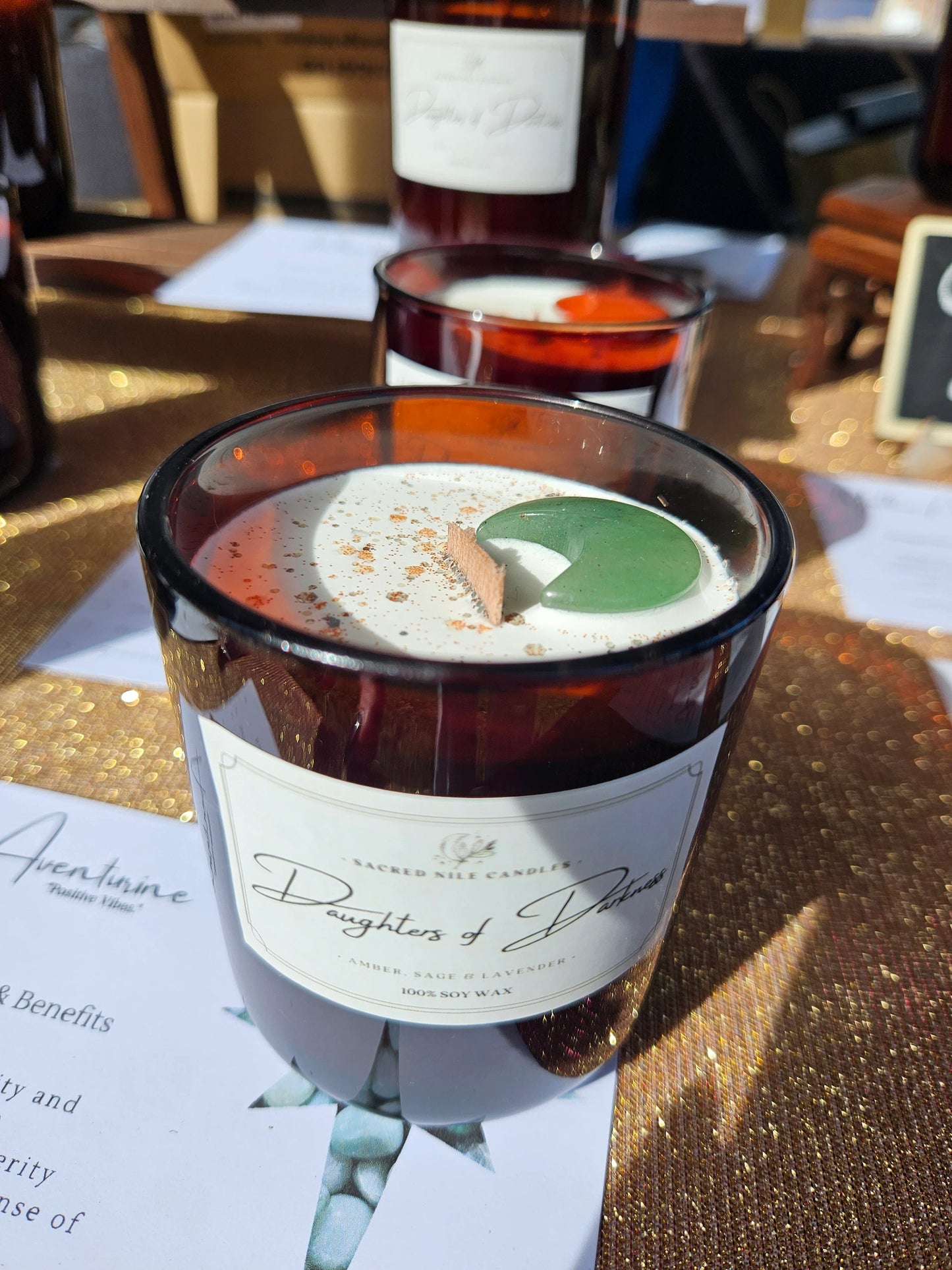 Sacred Nile Candles "Daughters of Darkness" - Amber, Sage and Lavender